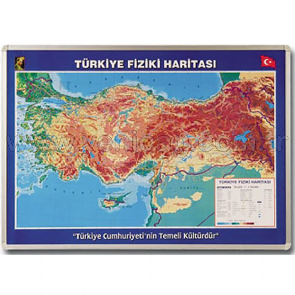 Türkiye Fiziki Haritası 70x100 Cm