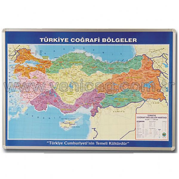Türkiye Coğrafi Bölgeler 70X100 CM